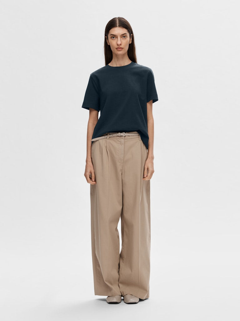 SLFEssential SS Boxy Tee Dark Sapphire