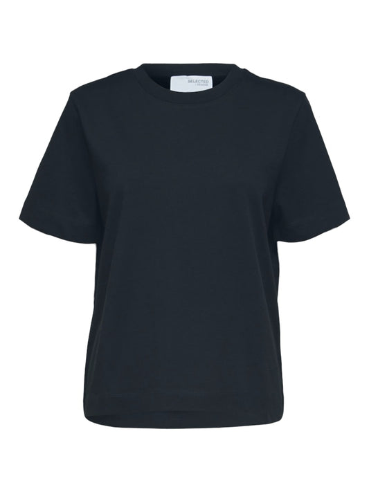 SLFEssential SS Boxy Tee Dark Sapphire
