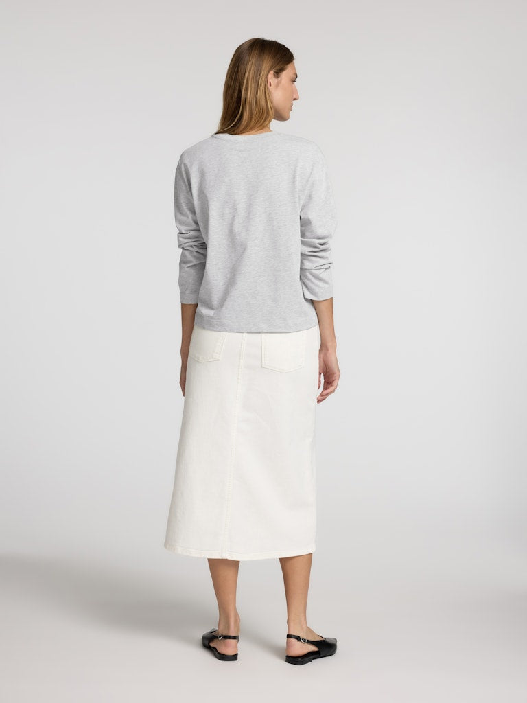 SLFEssential LS Boxy Tee LGM