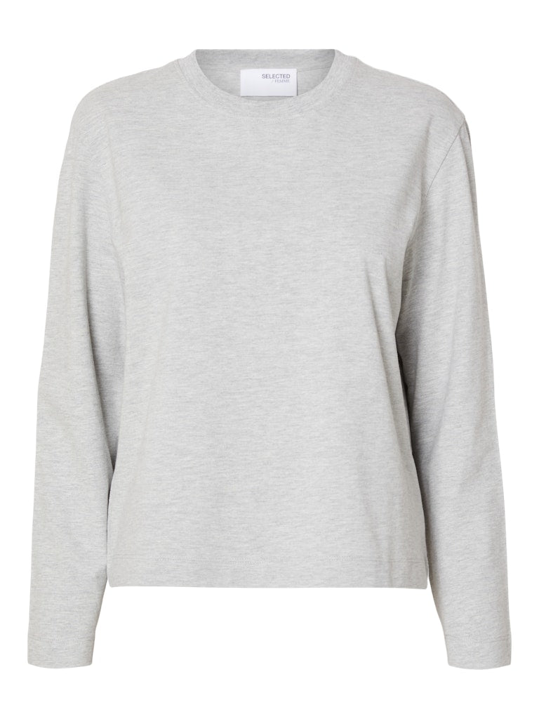 SLFEssential LS Boxy Tee LGM