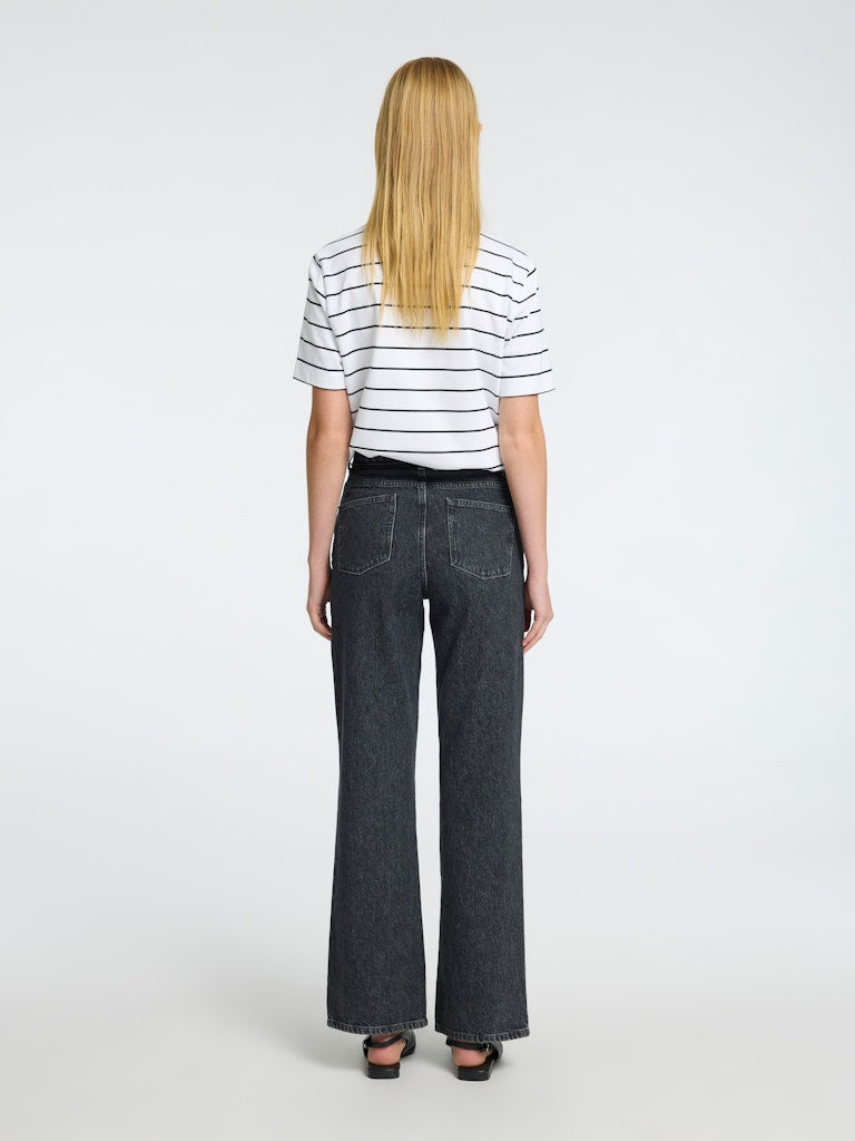 SLFEssential Striped Boxy Tee Bright White