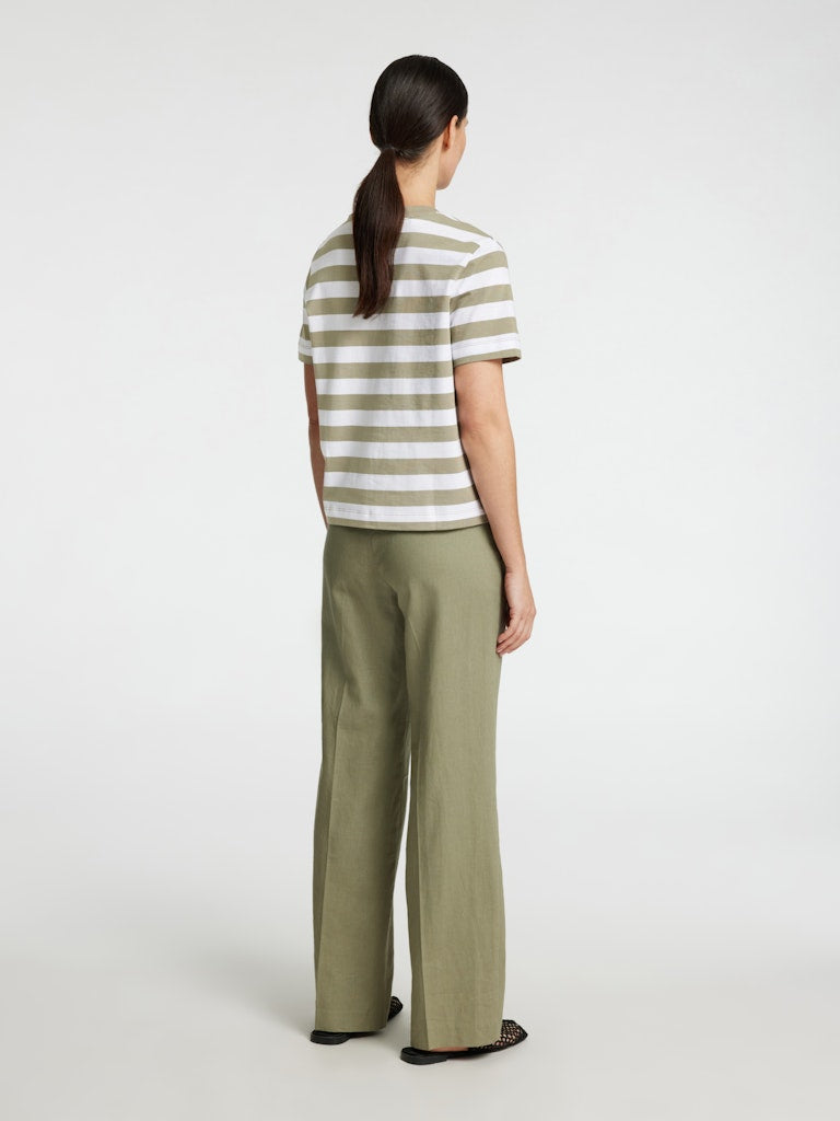 SLFEssential Striped Boxy Tee Vetiver