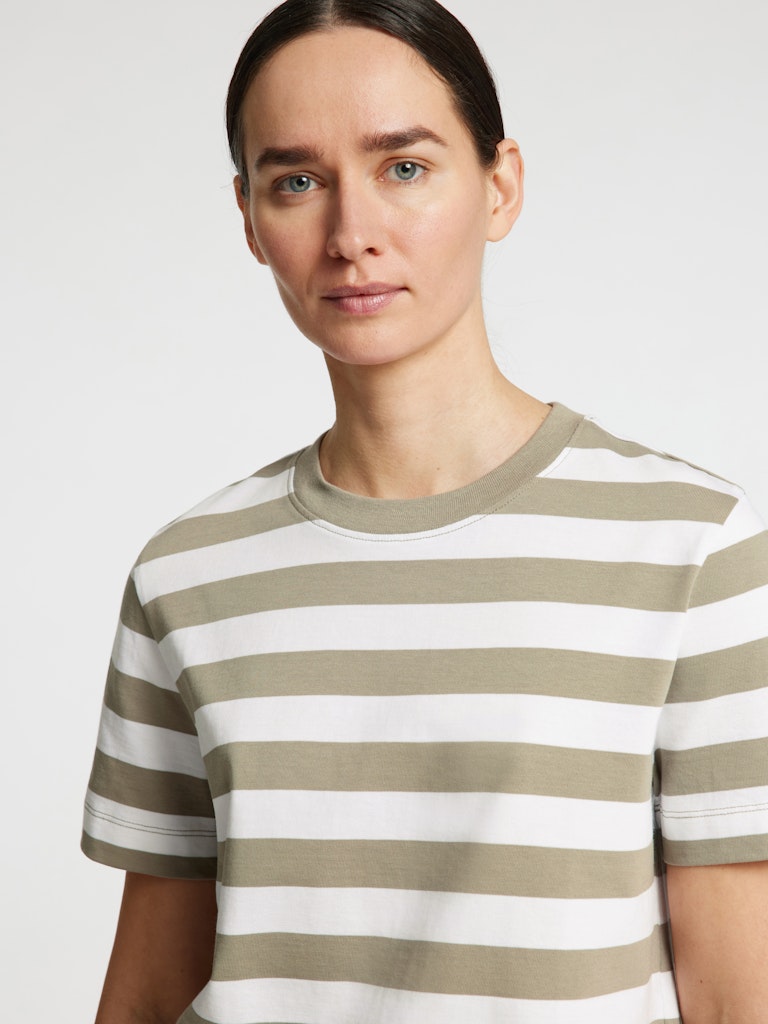 SLFEssential Striped Boxy Tee Vetiver