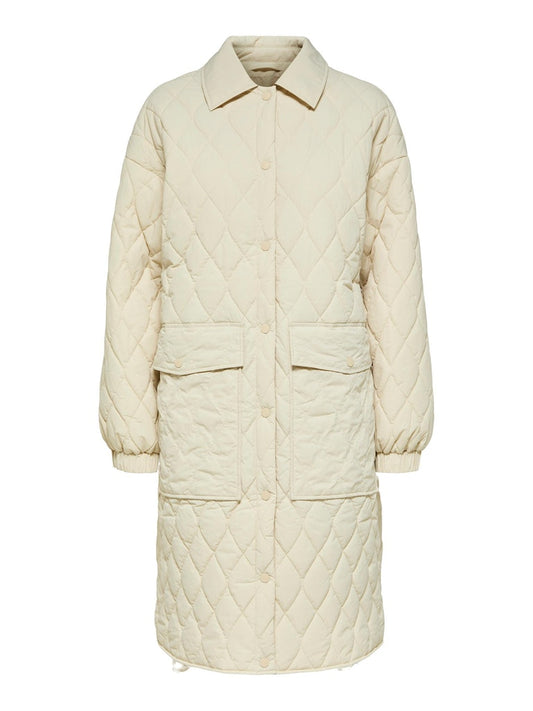 SLFMia Quilted Coat Sandshell