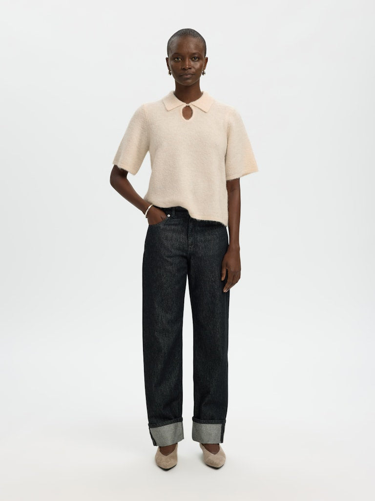 SLFSia 2/4 Knit Top Birch