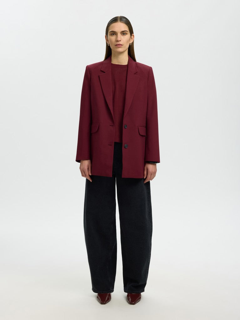 SLFEssential SS Boxy Tee Tawny Port