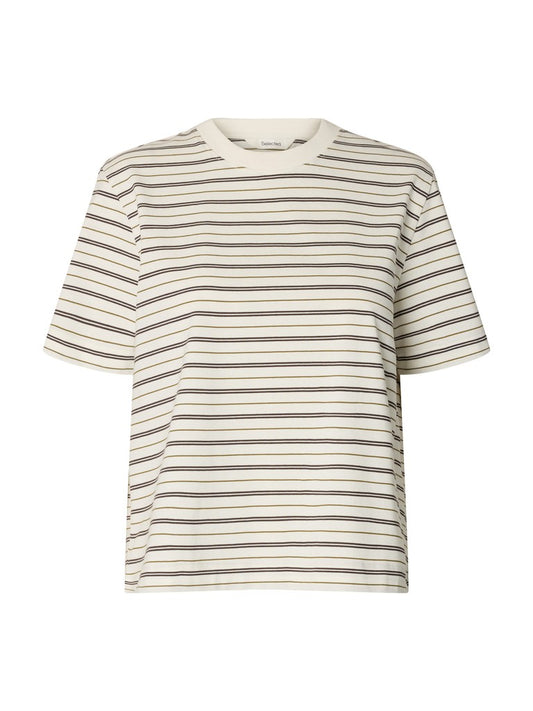 SLFEssential Striped Boxy Tee Delicioso Multi