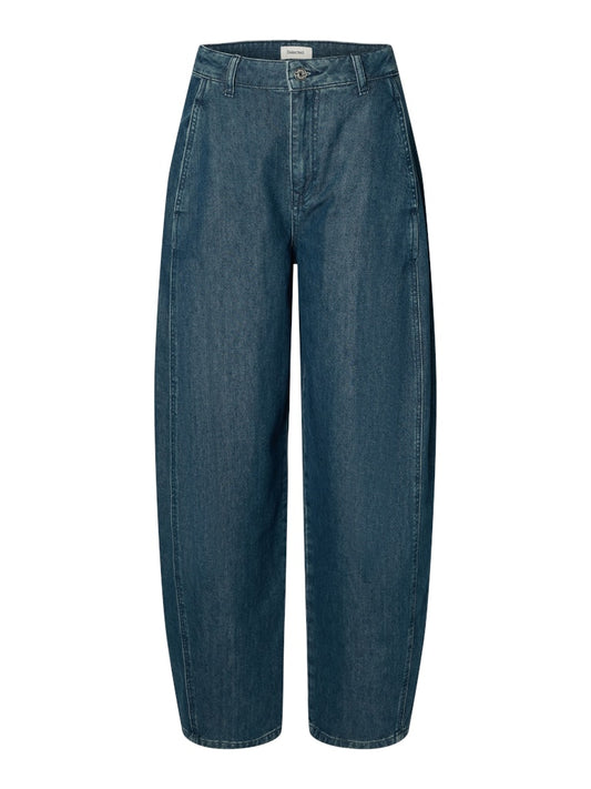 SLWBarrel Relaxed HW Jeans Medium Blue