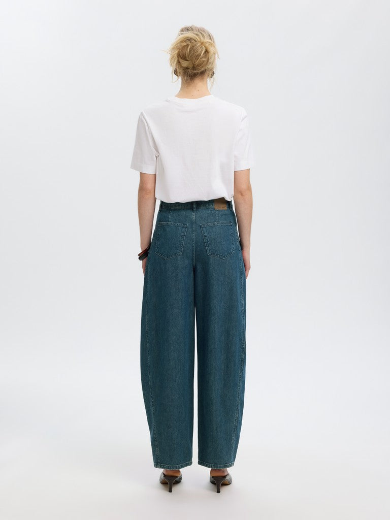SLWBarrel Relaxed HW Jeans Medium Blue