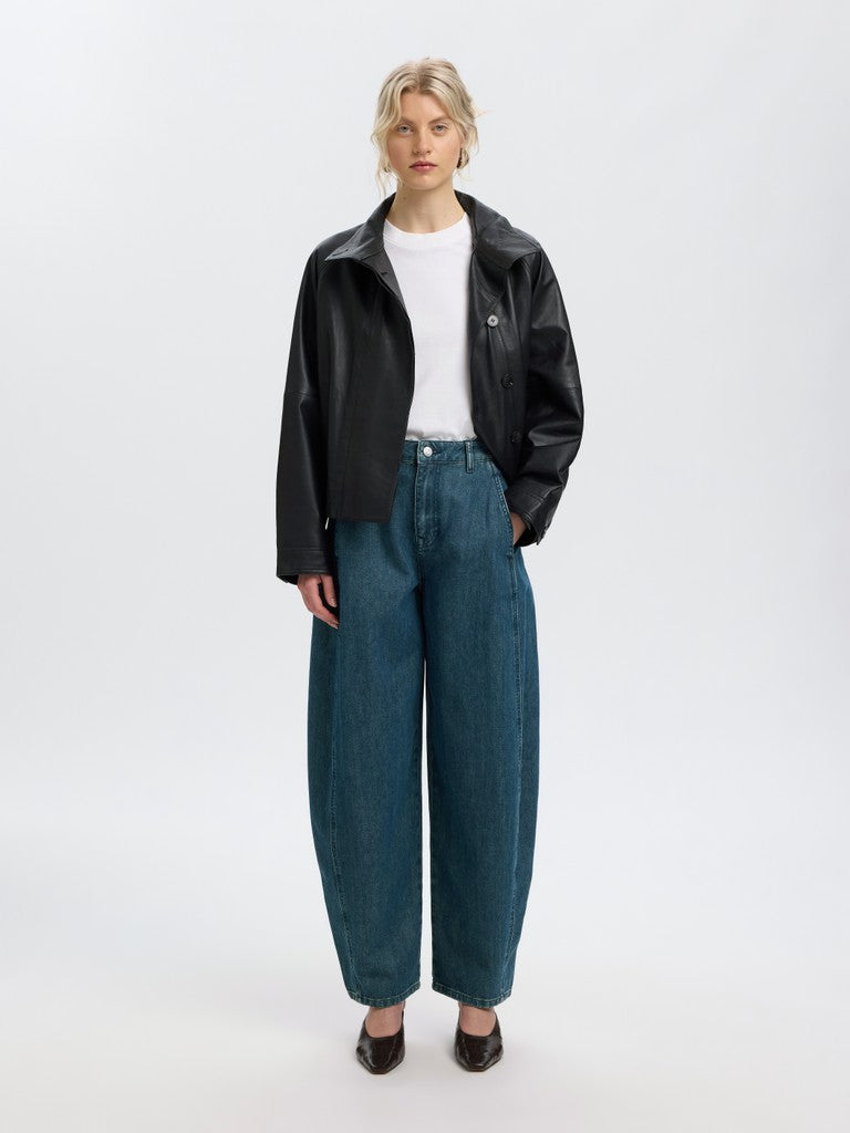SLWBarrel Relaxed HW Jeans Medium Blue