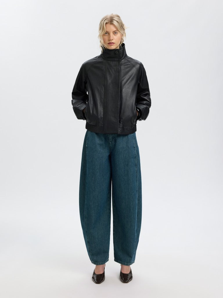 SLWBarrel Relaxed HW Jeans Medium Blue
