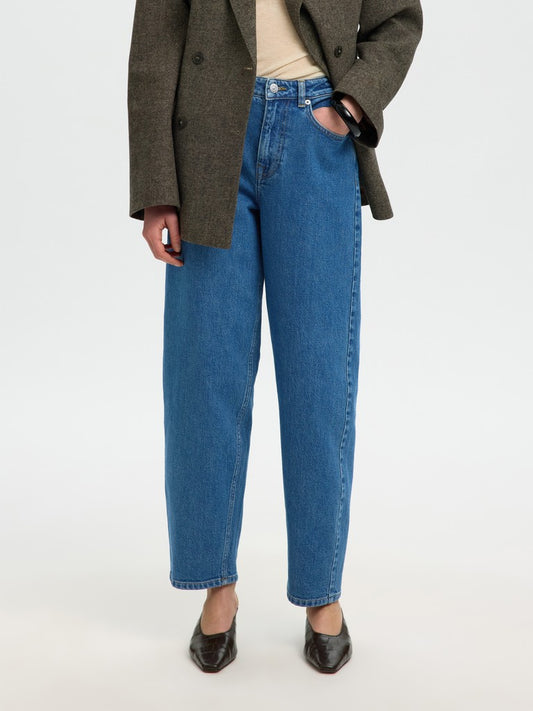 SLWBarrel Bea-Kori HW Jeans Medium Blue