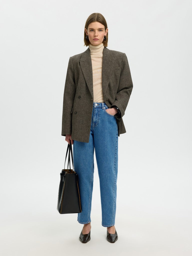 SLWBarrel Bea-Kori HW Jeans Medium Blue