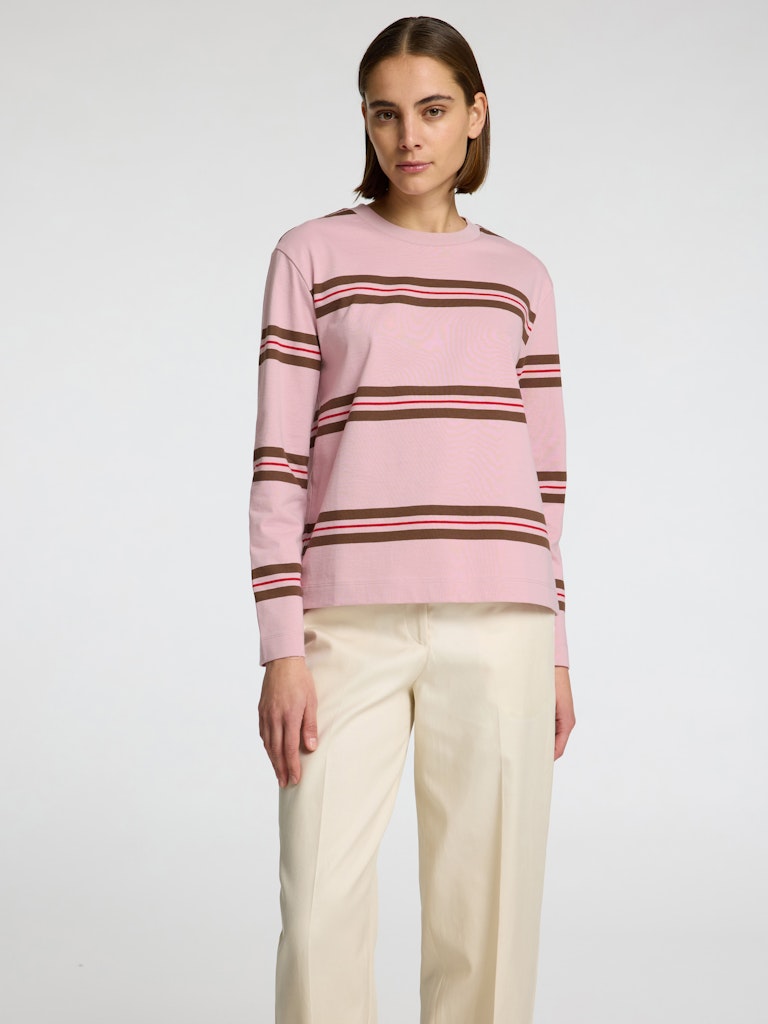 SLFBoxy-Luma LS O-Neck Tee Bleached Mauve