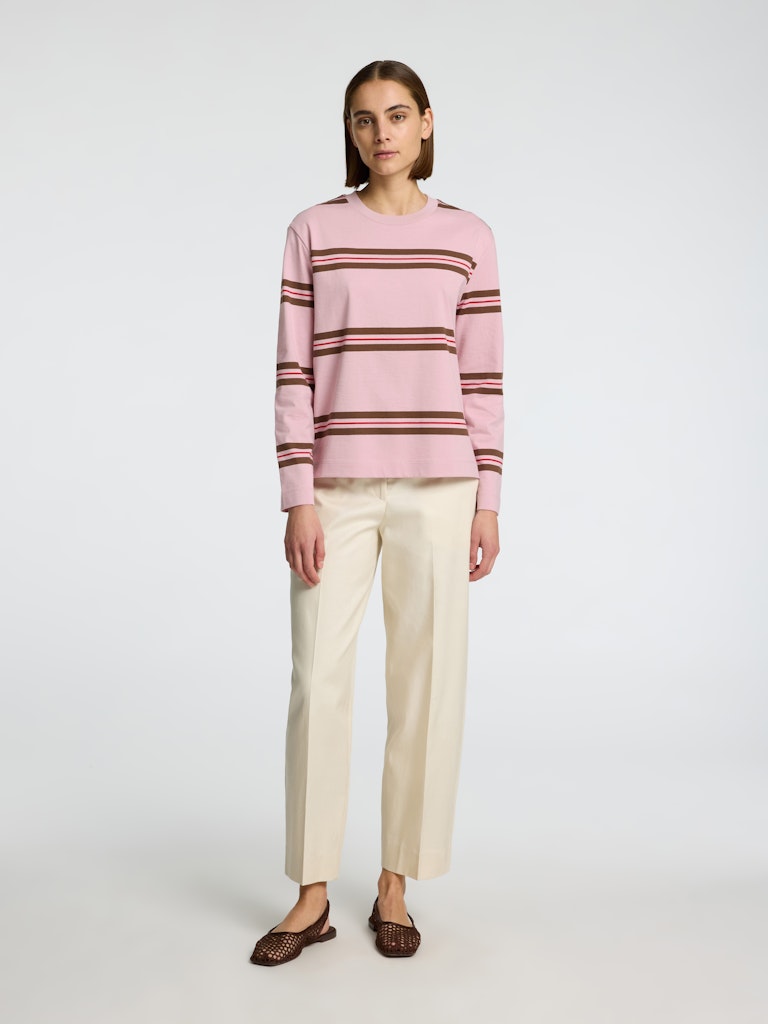 SLFBoxy-Luma LS O-Neck Tee Bleached Mauve