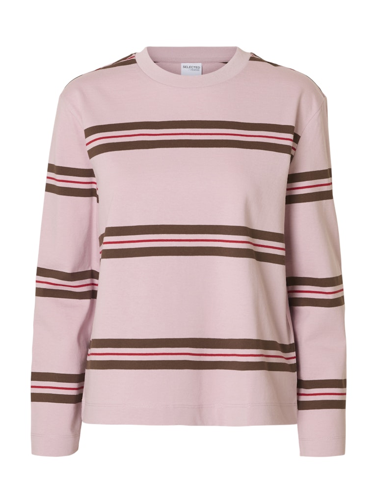 SLFBoxy-Luma LS O-Neck Tee Bleached Mauve