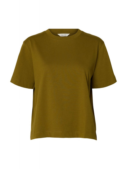 SLFEssential SS Boxy Tee Fir Green
