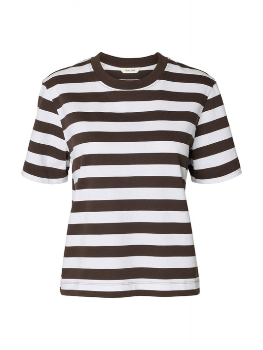 SLFEssential Striped Boxy Tee Delicioso