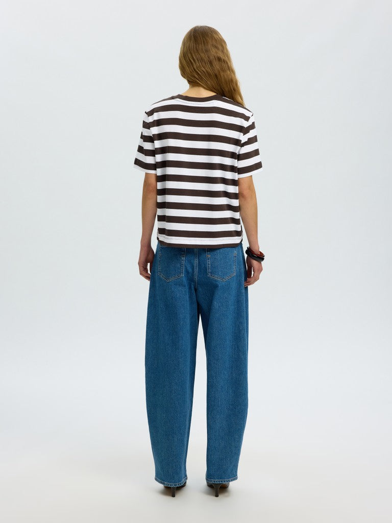 SLFEssential Striped Boxy Tee Delicioso