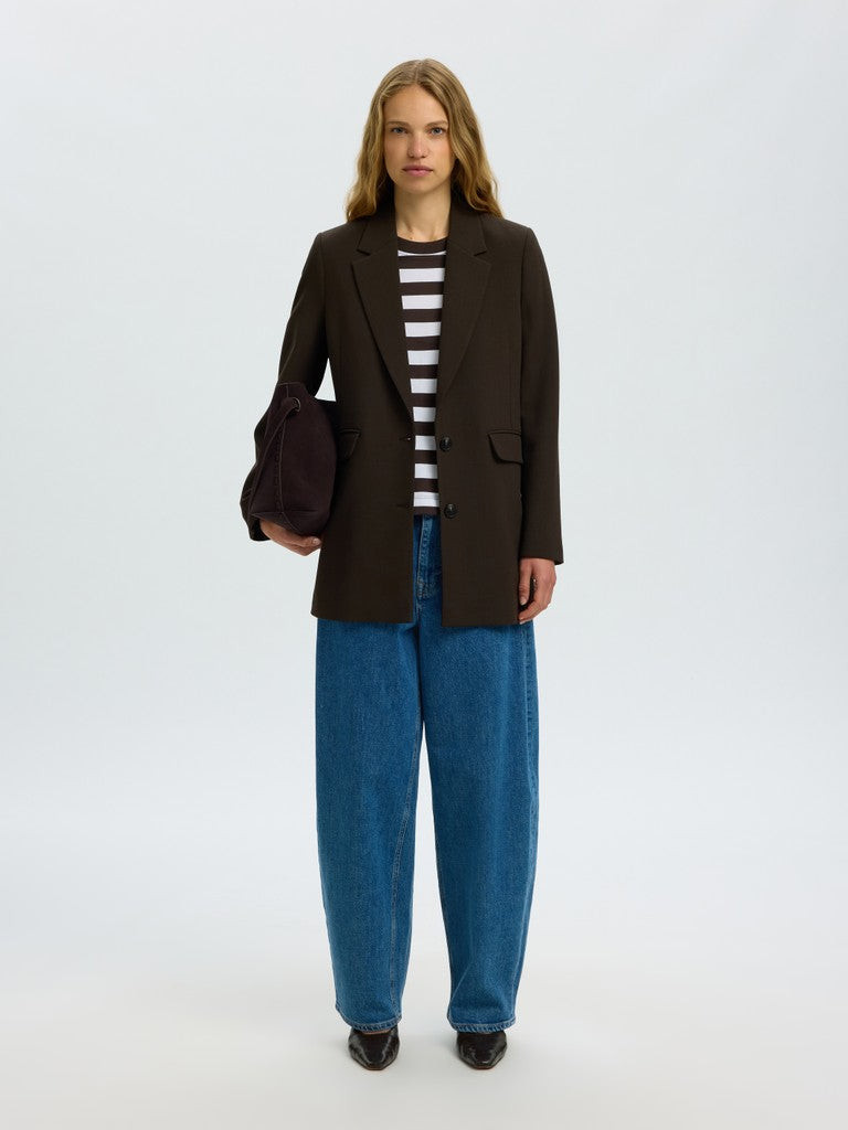 SLFEssential Striped Boxy Tee Delicioso