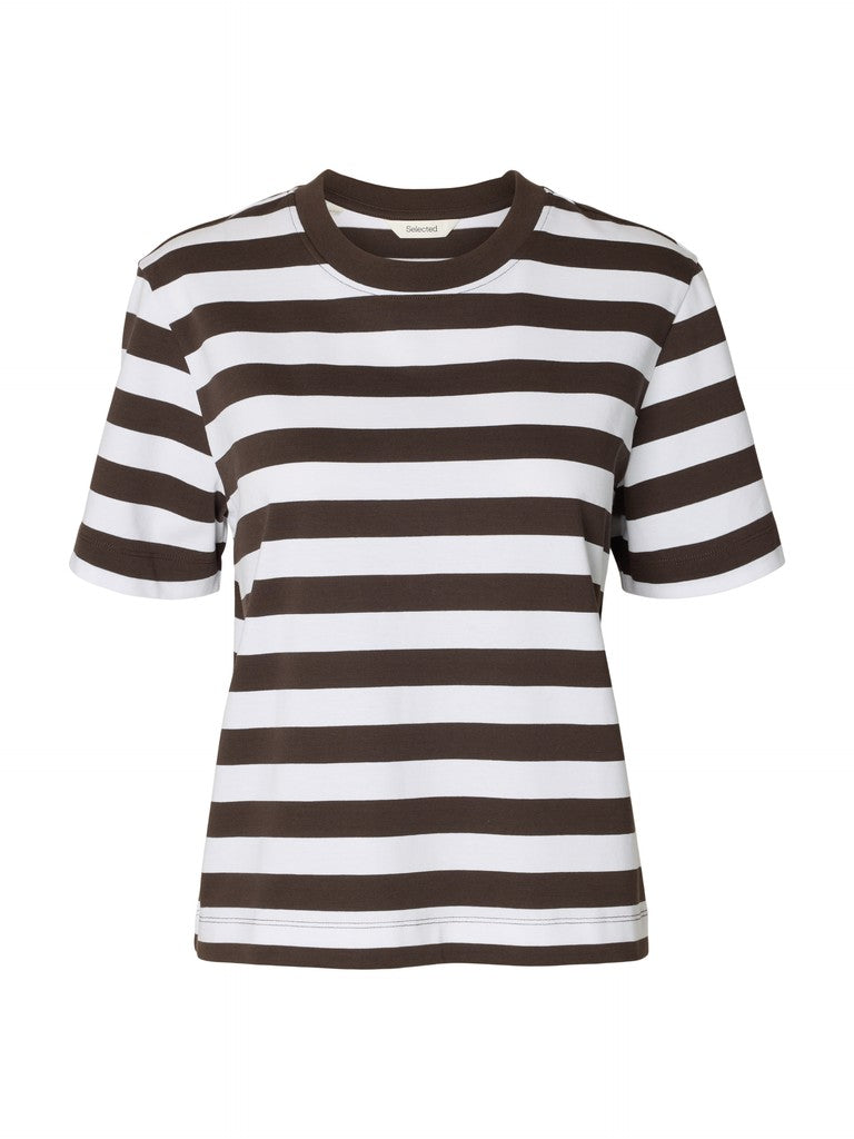 SLFEssential Striped Boxy Tee Delicioso