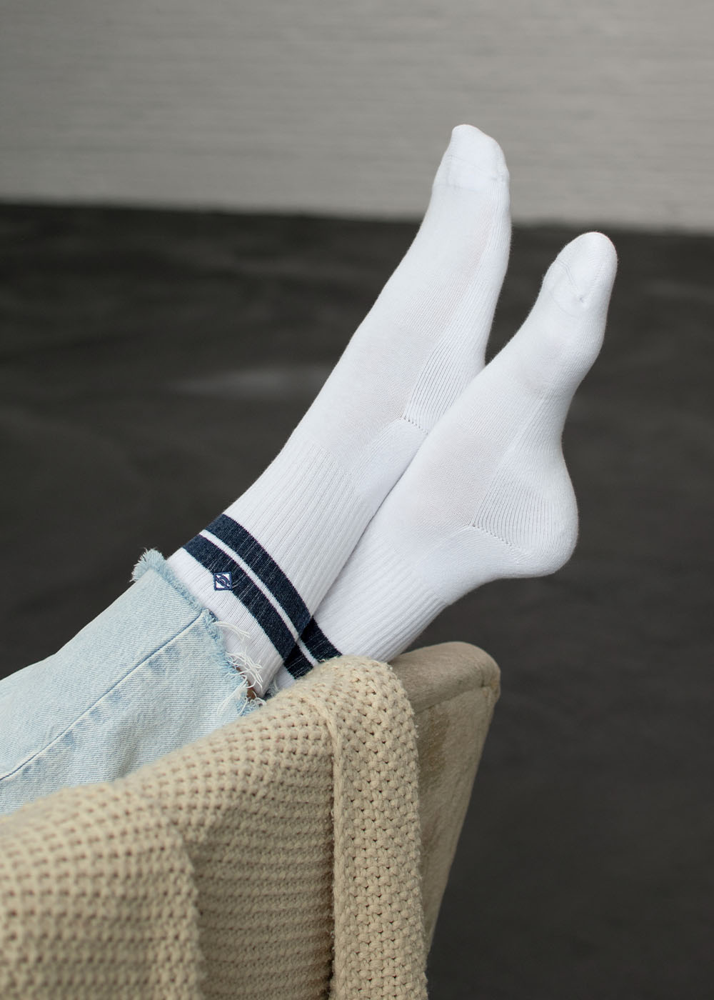 JC Socken True Snow Denim