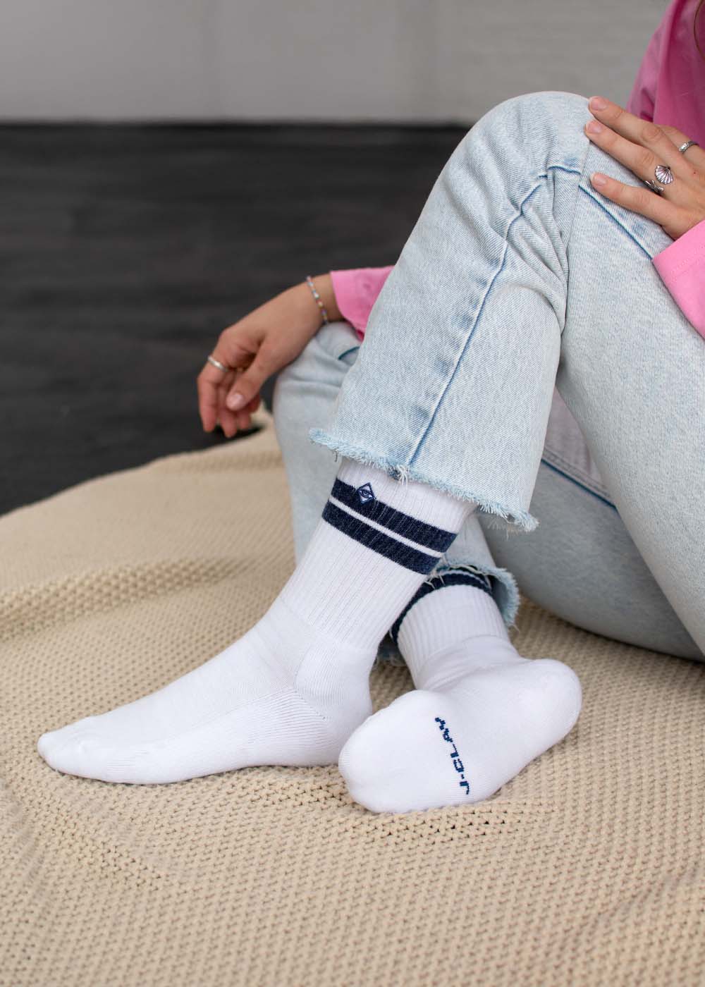 JC Socken True Snow Denim