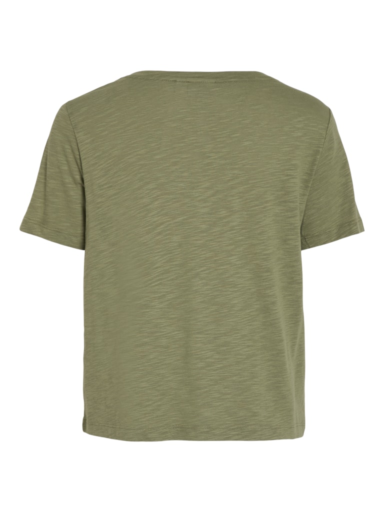 VINova V-Neck S/S Top Oil Green