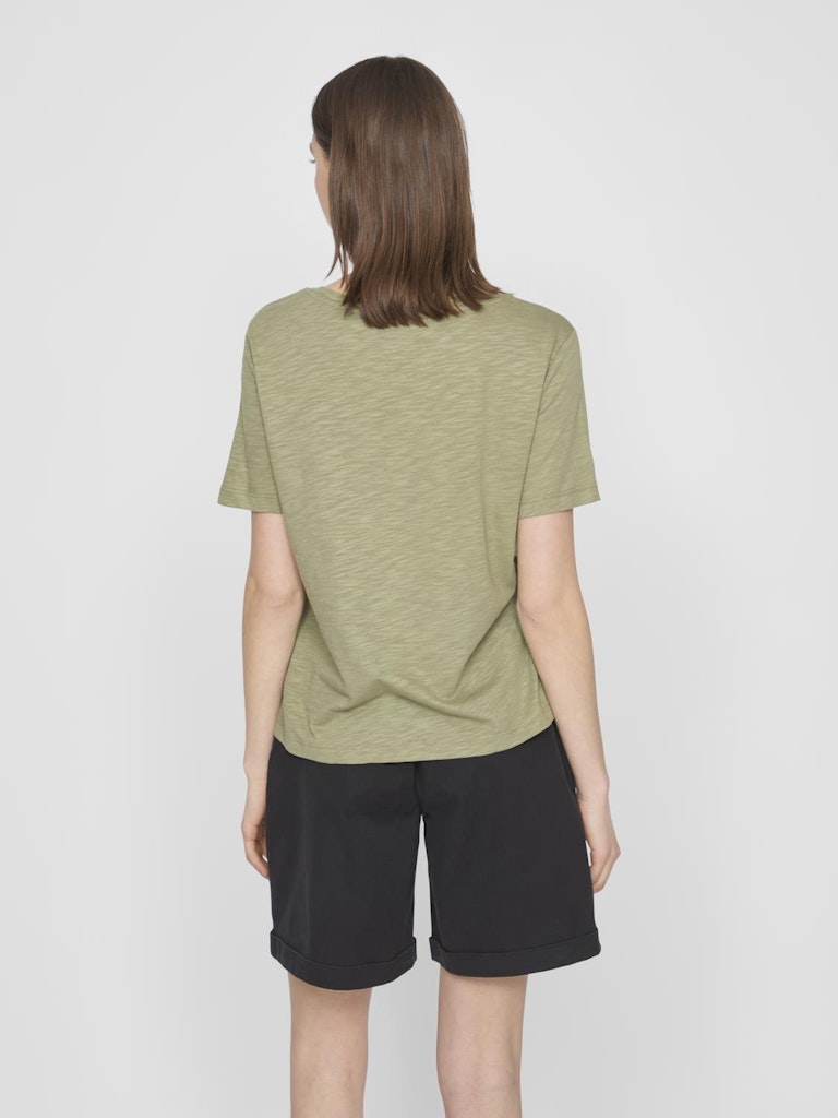 VINova V-Neck S/S Top Oil Green