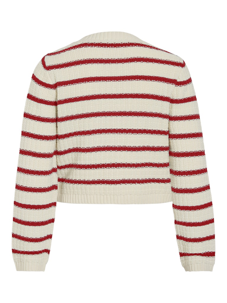 VITrut L/S O-Neck Knit Cardigan Pomperian Red