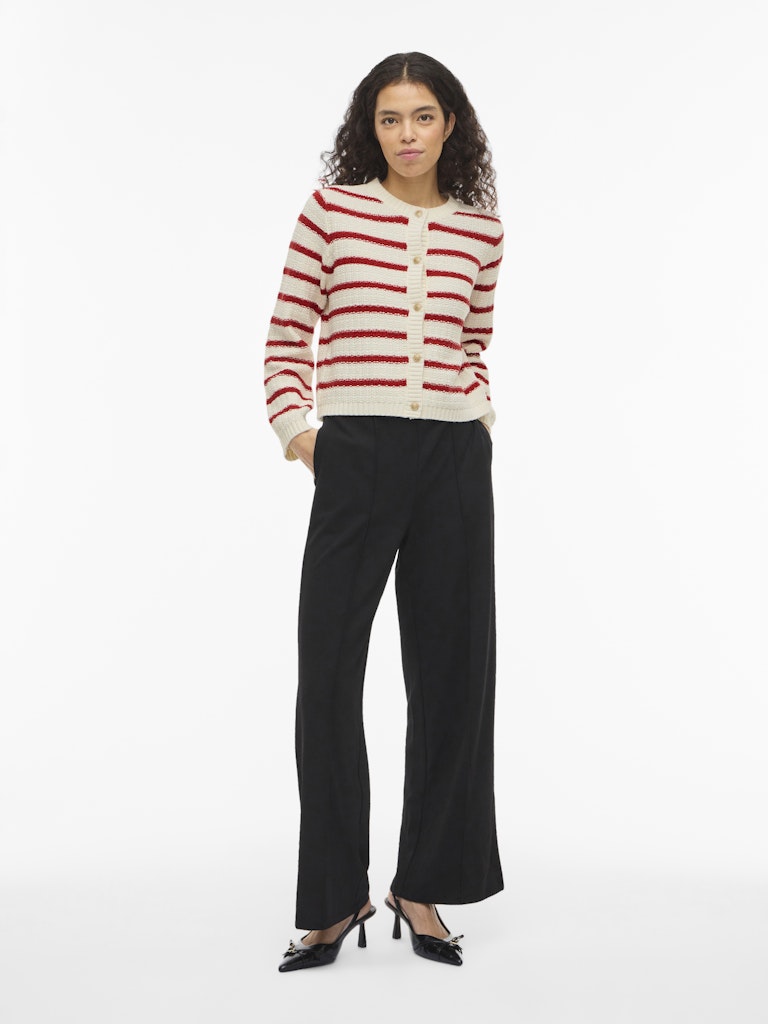 VITrut L/S O-Neck Knit Cardigan Pomperian Red