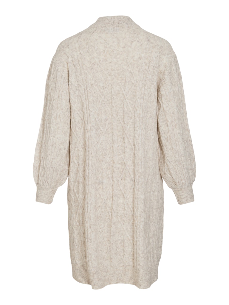 VIFloretta Higneck L/S Cable Knit Dress Natural