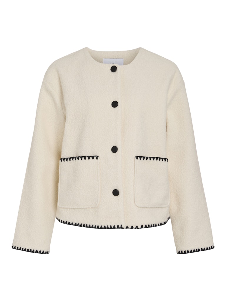 VIKaya L/S Short Teddy Jacket Birch