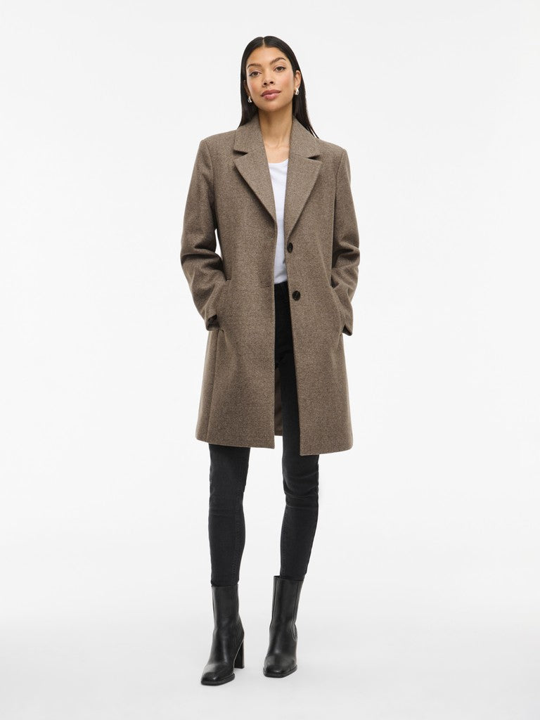 VIClaudia Button Coat Falcon