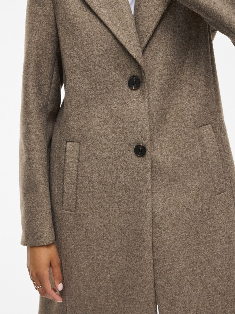 VIClaudia Button Coat Falcon