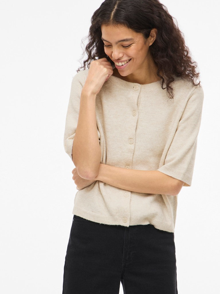 VILiga 2/4 O-Neck Cardigan Birch