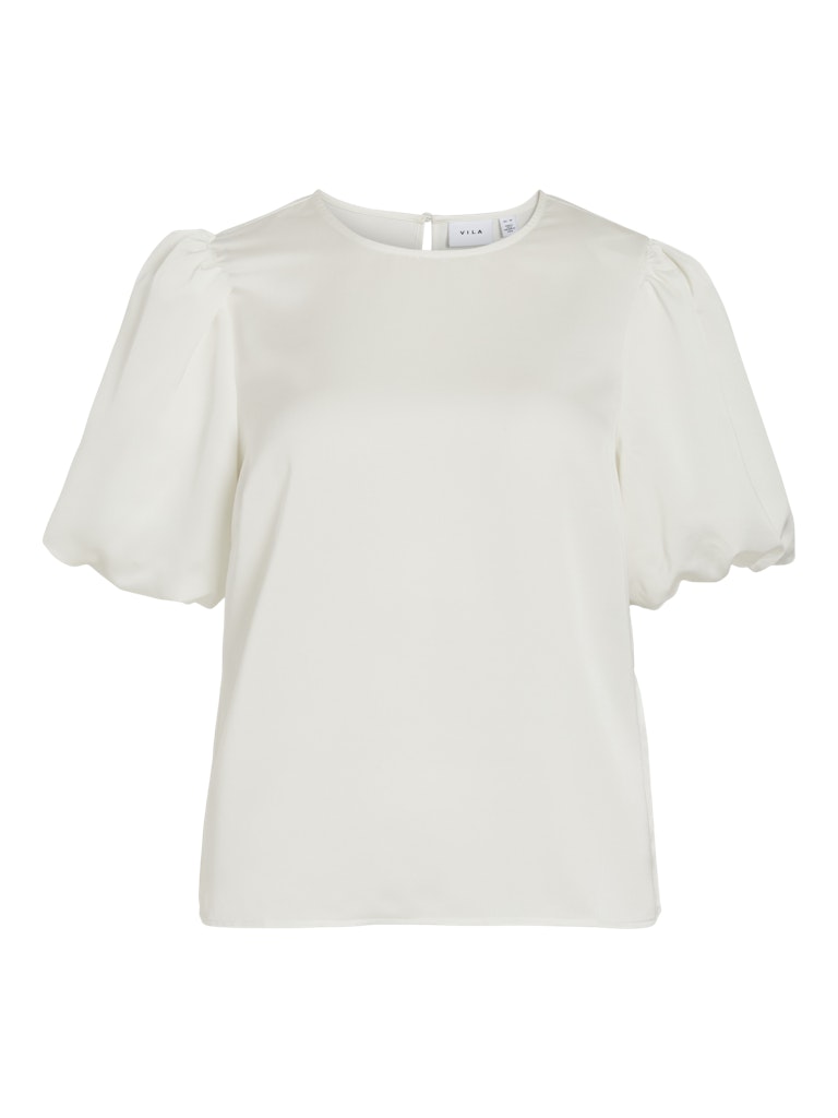 VIEllette 2/4 Satin Puff Top Snow White