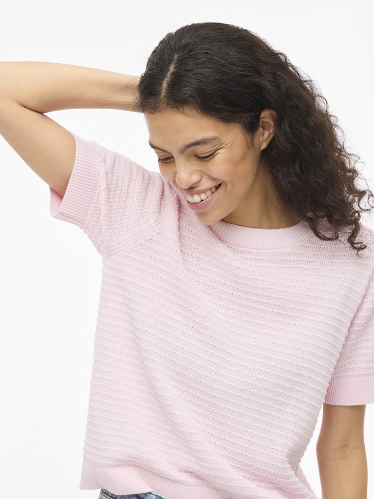 VILollo O-Neck Knit Top Cherry Blossom