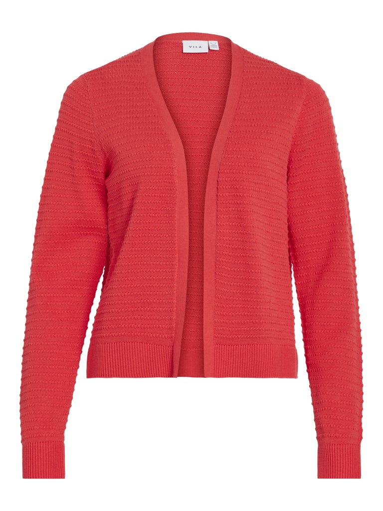 VILollo Short L/S Knit Cardigan Hibiscus