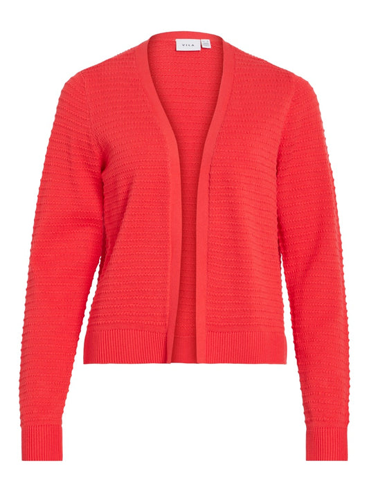 VILollo Short L/S Knit Cardigan Hibiscus