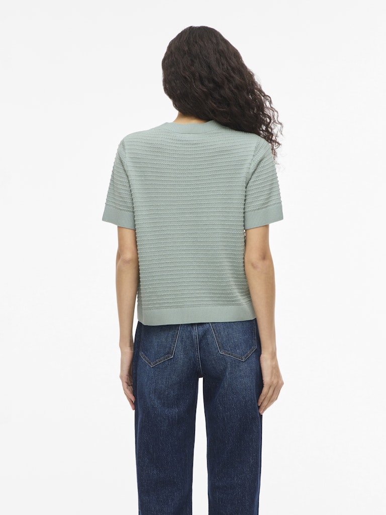 VILollo O-Neck Knit Top Blue Surf