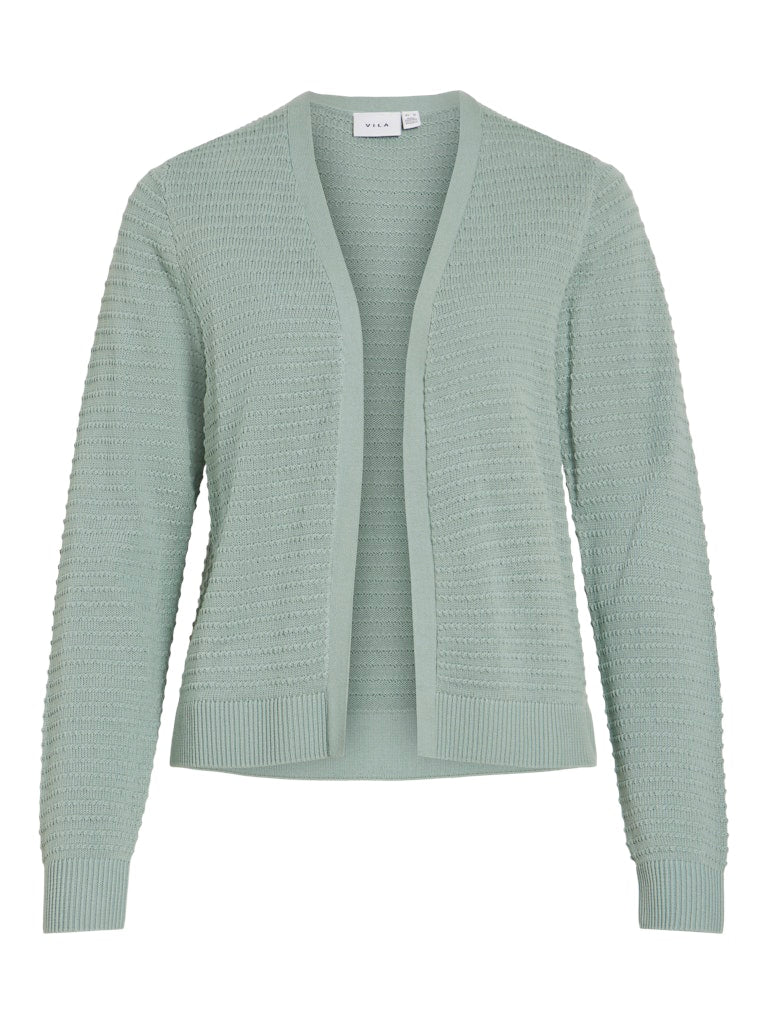 VILollo Short L/S Knit Cardigan Blue Surf