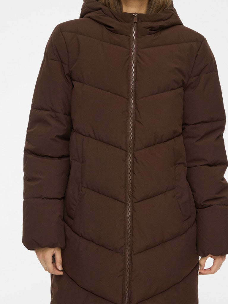 VILavender L/S Hood Puffer Jacket Coffee Bean