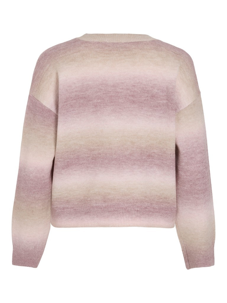 VIGiniia O-Neck L/S Knit Top Nostalgia Rose
