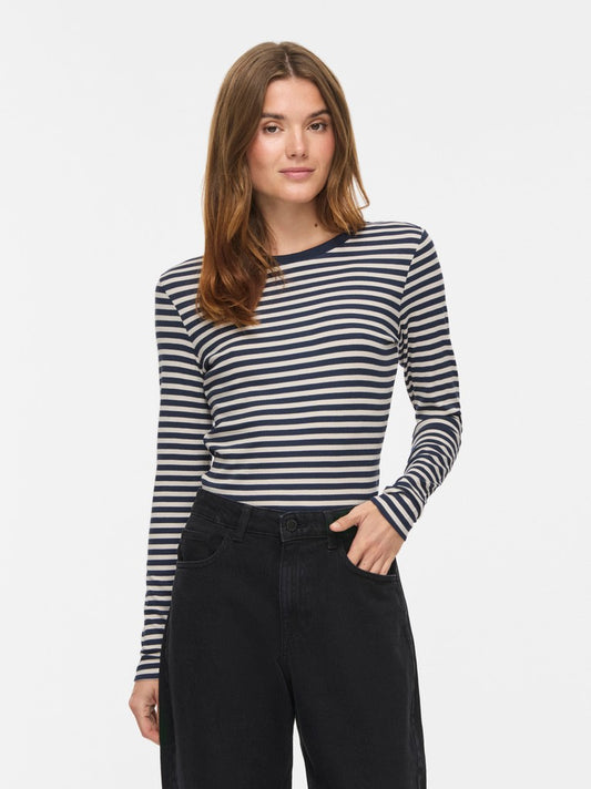 VIAvera O-Neck L/S Top Navy Blazer