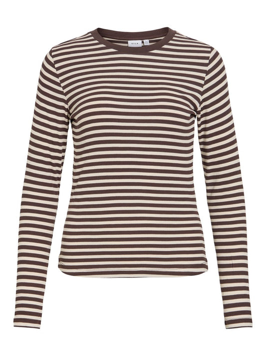 VIAvera O-Neck L/S Top Coffee Bean