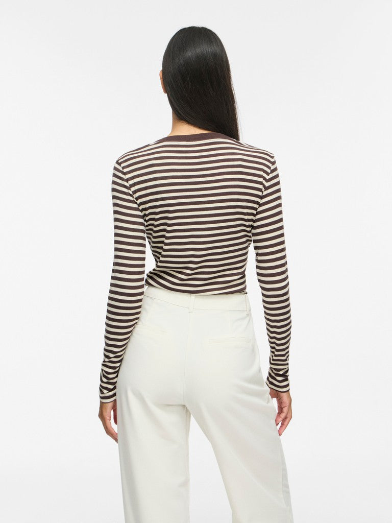 VIAvera O-Neck L/S Top Coffee Bean