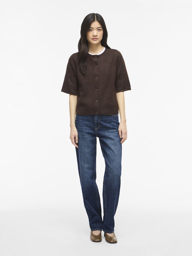 VILiga 2/4 O-Neck Cardigan Coffee Bean
