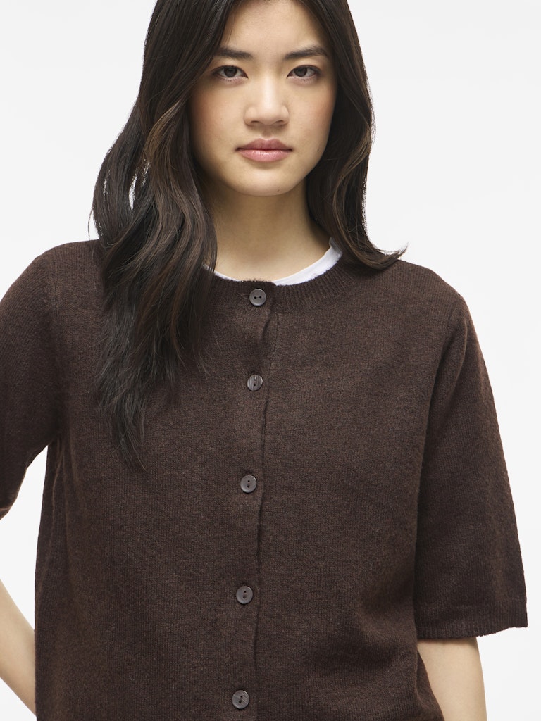 VILiga 2/4 O-Neck Cardigan Coffee Bean