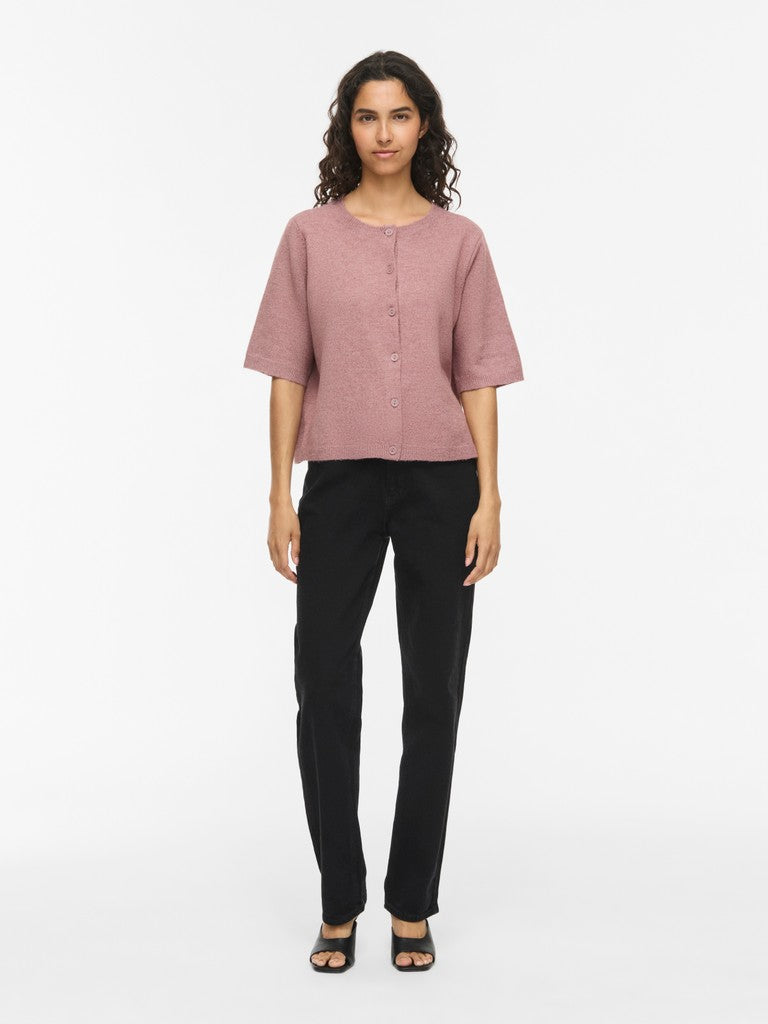 VILiga 2/4 O-Neck Cardigan Nostalgia Rose